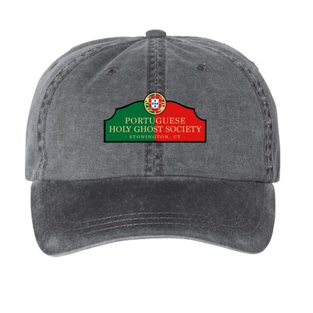 Classic Hat, a Black Printed Pigment Dye Baseball Cap