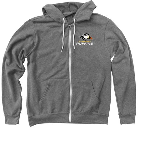 Pittsburgh Puffins Zip-Up, a Deep Heather Zip Up Hoodie
