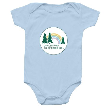 Lincoln Park Co-Op Preschool Babies, a Light Blue Infant Onesie