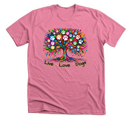 Live-Love-Dogs, a Heather Mauve Premium Unisex Tee