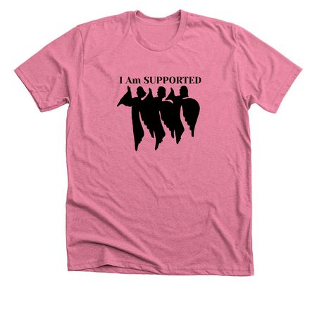 I Am Supported, a Heather Mauve Premium Unisex Tee