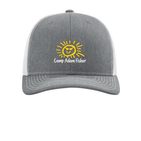 Camp Adam Fisher Trucker Hats&nbsp;, a Heather Grey/ Light Grey Printed Snapback Trucker Cap