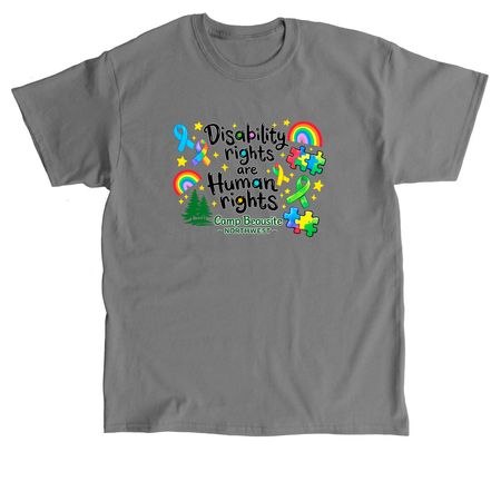 Disability Rights are Human Rights, a Charcoal Classic Unisex Tee