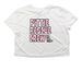 Pittie Rescue Crew, a White Women?s Flowy Cropped Tee (back-view)
