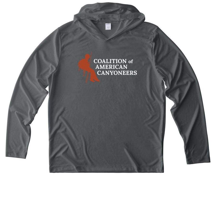 CAC Performance Gear, a Dark Smoke Grey UV Performance Long Sleeve Hoodie