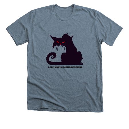 ANGRY CAT, a Heather Slate Premium Unisex Tee