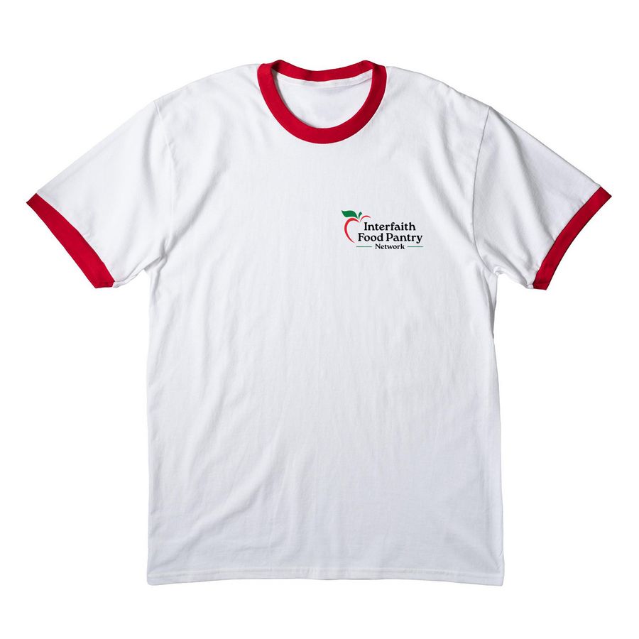 IFPN Summer Collection, a White/ Red Cotton Ringer Tee