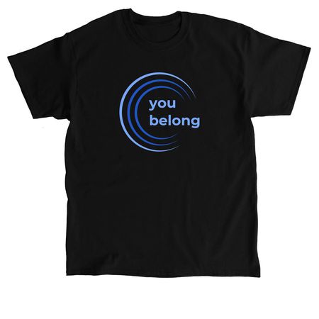 we all belong - reverse color edition, a Black Classic Unisex Tee