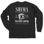 SHIMA, a Black Classic Long Sleeve Tee (back-view)