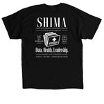 SHIMA, a Black Classic Unisex Tee (back-view)