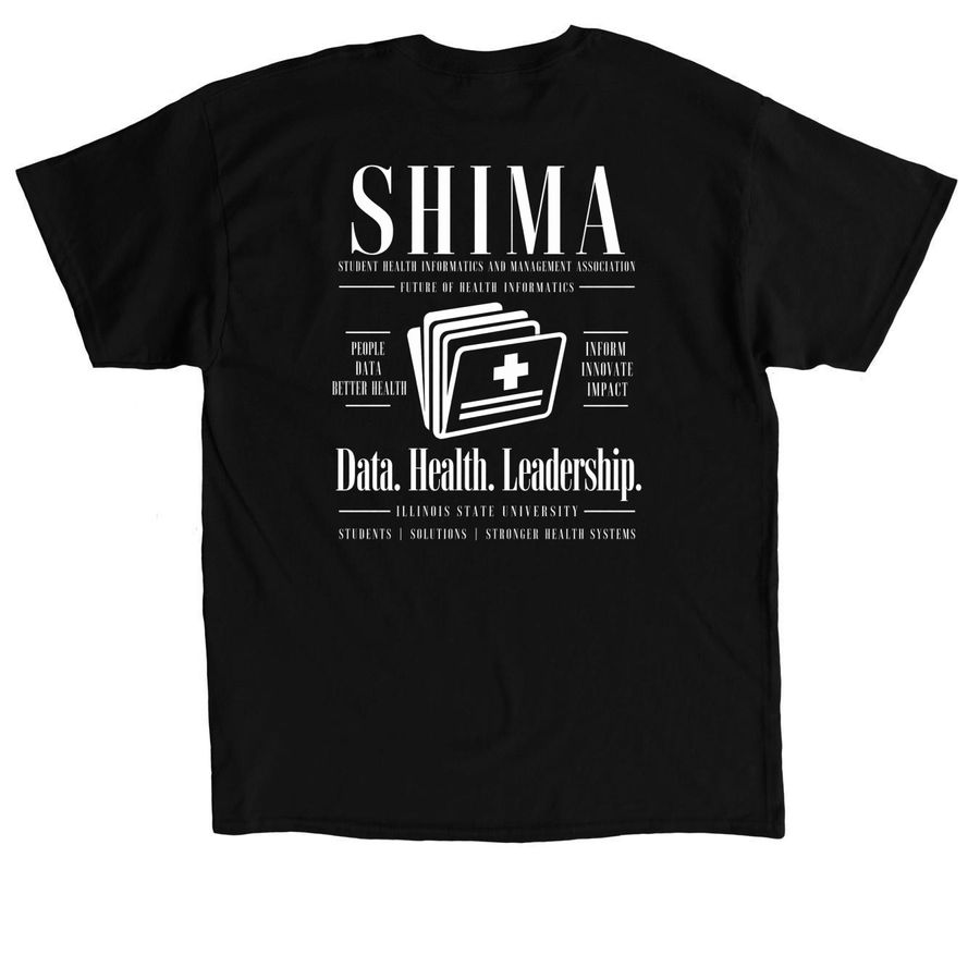 SHIMA, a Black Classic Unisex Tee (back-view)