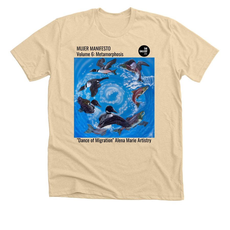 Mujer Manifesto V6 Metamorphosis Tee&nbsp;, a Heather Soft Cream Premium Unisex Tee