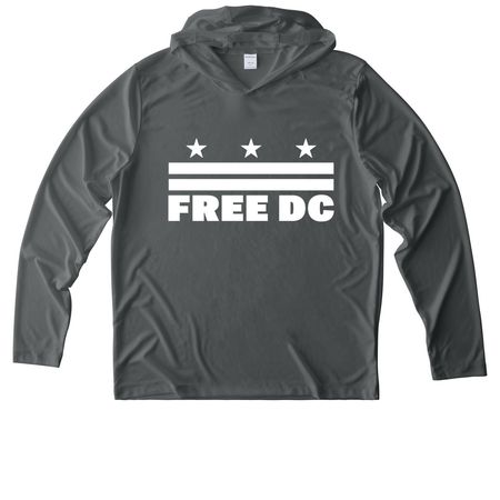 Sun and Workout Shirts, a Dark Smoke Grey UV Performance Long Sleeve Hoodie