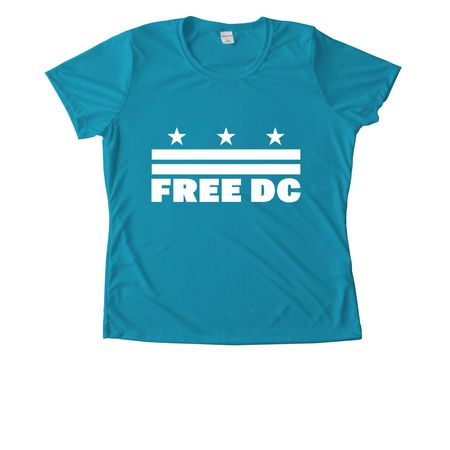 Sun and Workout Shirts, a Atomic Blue Women's Performance Tee