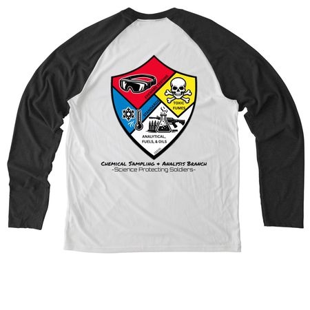 CSAB 2026, a Space Black/ Bright White Allmade Eco Triblend Colorblock Raglan Long Sleeve Tee