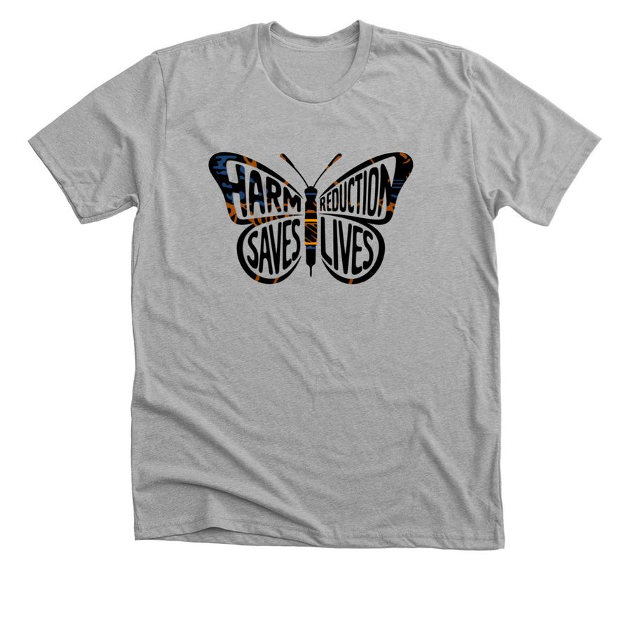 Harm Reduction Saves Lives&nbsp;, a Athletic Heather Premium Unisex Tee