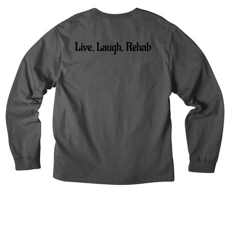 ARWR Heavy Weight Long Sleeve, a Asphalt Unisex Heavyweight Long Sleeve Tee (back-view)
