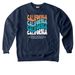 California Wavy&nbsp;, a True Navy Comfort Colors Crewneck Sweatshirt