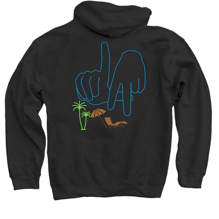 LA edition&nbsp;, a Black Pullover Hoodie (back-view)