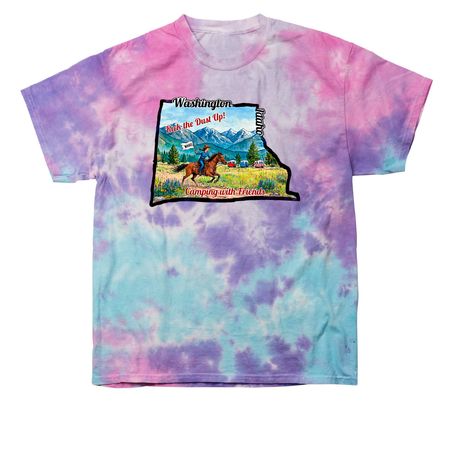 Camping with Friends, a Cotton Candy Classic Tie Dye Tee