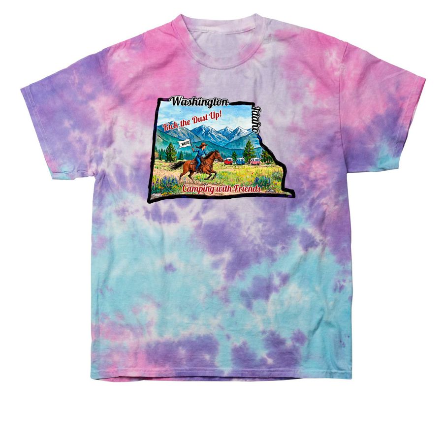 Camping with Friends, a Cotton Candy Classic Tie Dye Tee