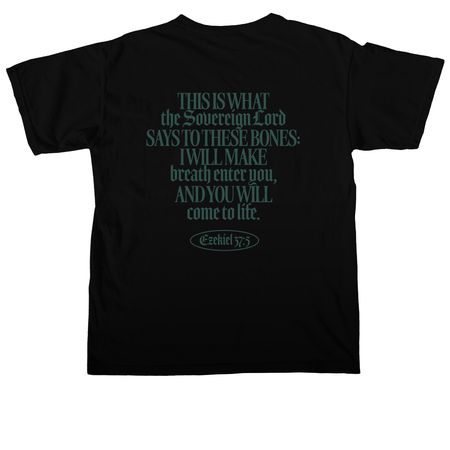 Can These Bones Live, a Black Comfort Colors Unisex Tee (back-view)