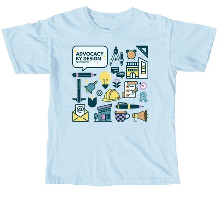 IIDA IN Advocacy by Design Logos!, a Chambray Comfort Colors Unisex Tee