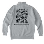 good humans rescue dogs&nbsp;, a Grey Heather Midweight Quarter Zip Pullover (back-view)