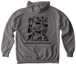 good humans rescue dogs&nbsp;, a Grey Comfort Colors Pullover Hoodie (back-view)
