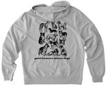 good humans rescue dogs&nbsp;, a Granite Grey Heather Allmade Organic French Terry Zip Up Hoodie (back-view)