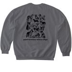 good humans rescue dogs&nbsp;, a Charcoal Softstyle Crewneck Sweatshirt (back-view)