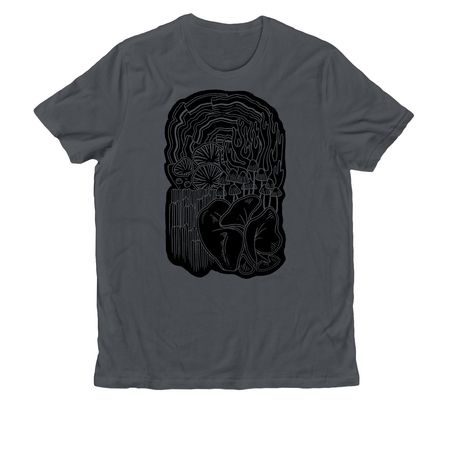 Mushrooms for Conservation Minnesota, a Terrain Grey Allmade Organic Cotton Unisex Tee