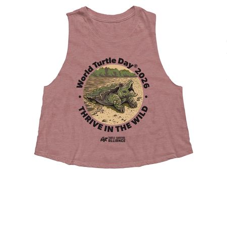 World Turtle Day? 2026, a Heather Mauve Women's Cropped Racerback Tank