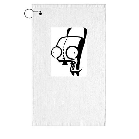 Heart of the Sun, a White Golf Towel