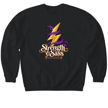 Strength & Sass, a Black Softstyle Crewneck Sweatshirt