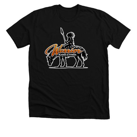 Power Skating logo, a Solid Black Blend Premium Unisex Tee