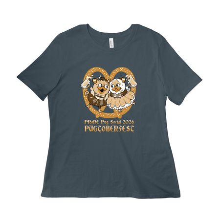 2026 Pugtoberfest&nbsp;, a Vintage Navy Women?s Relaxed Cotton Tee