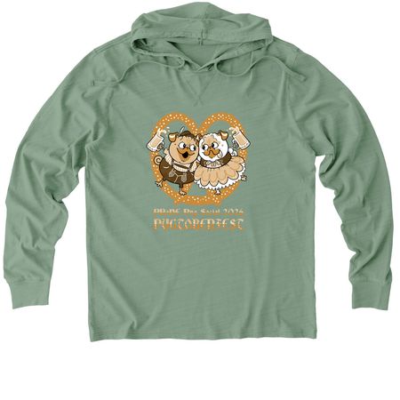 2026 Pugtoberfest&nbsp;, a Lichen Green Allmade Organic Cotton Mineral Dye Hoodie Tee