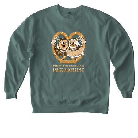 2026 Pugtoberfest&nbsp;, a Blue Spruce Comfort Colors Crewneck Sweatshirt