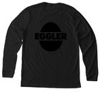 THE ORIGINALS, a Solid Black Blend Premium Long Sleeve Tee (back-view)