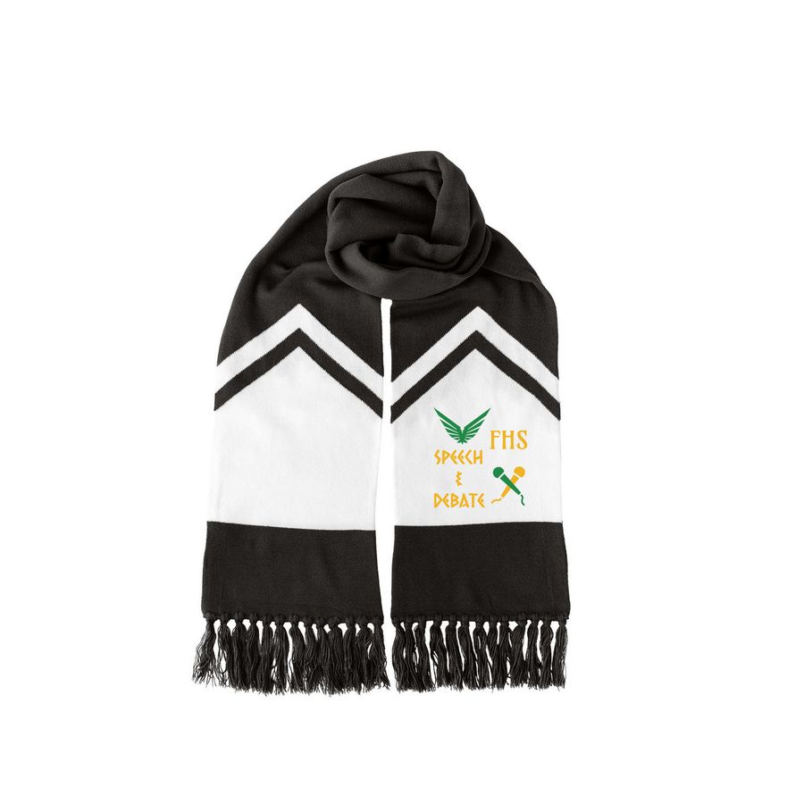 Scarfs!&nbsp;, a Black/ White Two-Tone Gameday Scarf