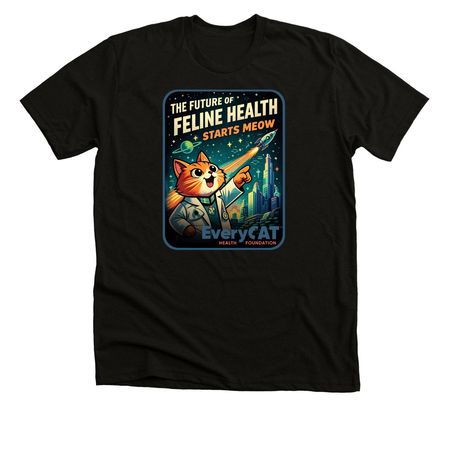The Future of Feline Health, a Solid Black Blend Premium Unisex Tee
