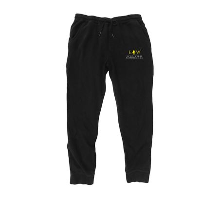 Echo Wirm Pant (Dark Design), a Black Midweight Fleece Joggers