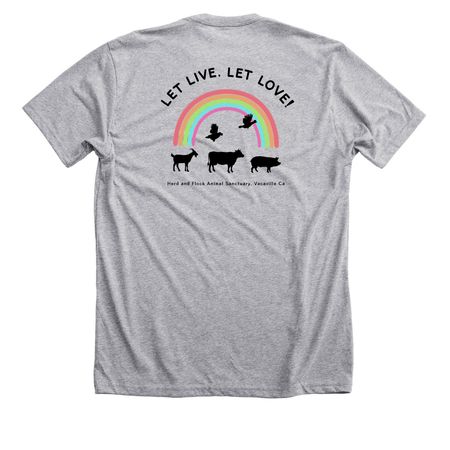 Pocket Logo Tee, a Athletic Heather Premium Unisex Tee (back-view)