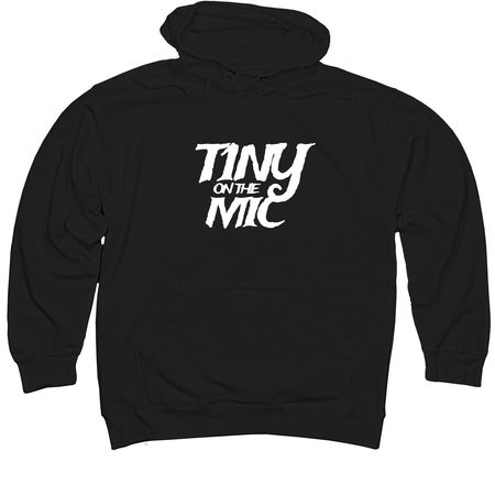 T1NYontheMIC, a Black Midweight Pullover Hoodie