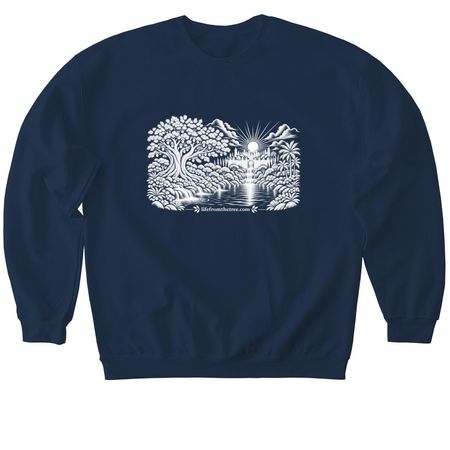 Life From the Tree | Tree of Life Collection, a Navy Softstyle Crewneck Sweatshirt