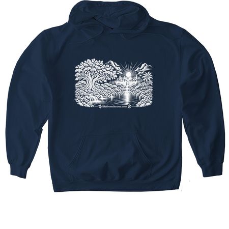 Life From the Tree | Tree of Life Collection, a Navy Gildan Softstyle Pullover Hoodie
