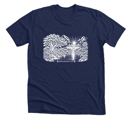 Life From the Tree | Tree of Life Collection, a Solid Navy Blend Premium Unisex Tee