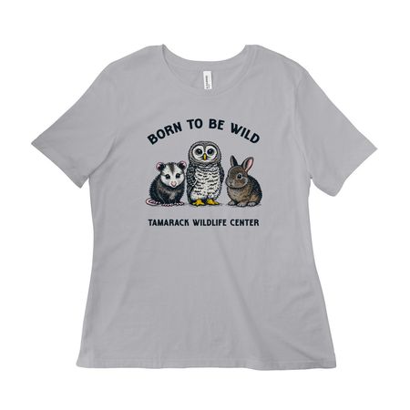 Tamarack Wildlife Center, a Solid Athletic Grey Women?s Relaxed Cotton Tee