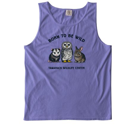 Tamarack Wildlife Center, a Violet Comfort Colors Tank Top